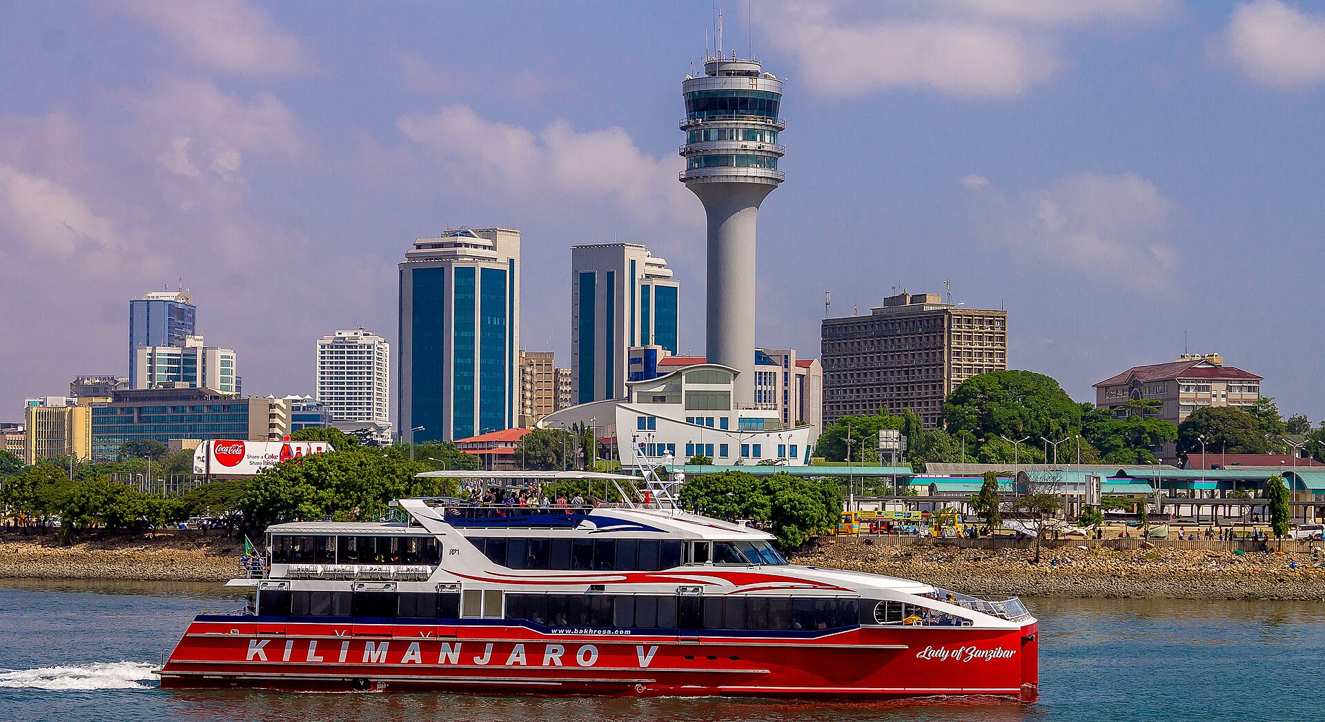 Kilimanjaro V passenger ferry at the Dar es Salaam waterfront