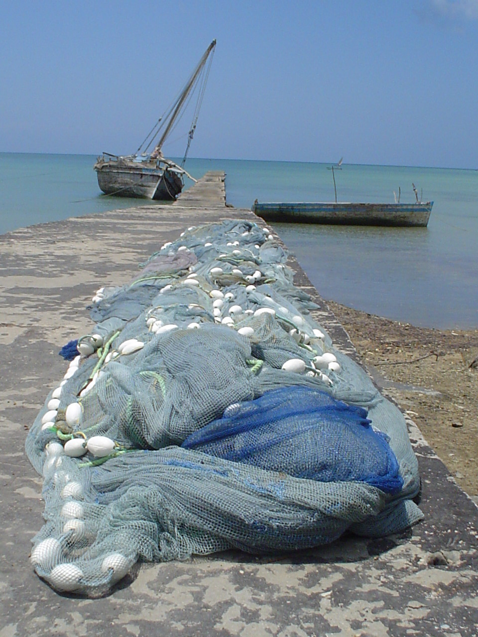 Historic view of the wharf at Mkoani on Pemba Island
