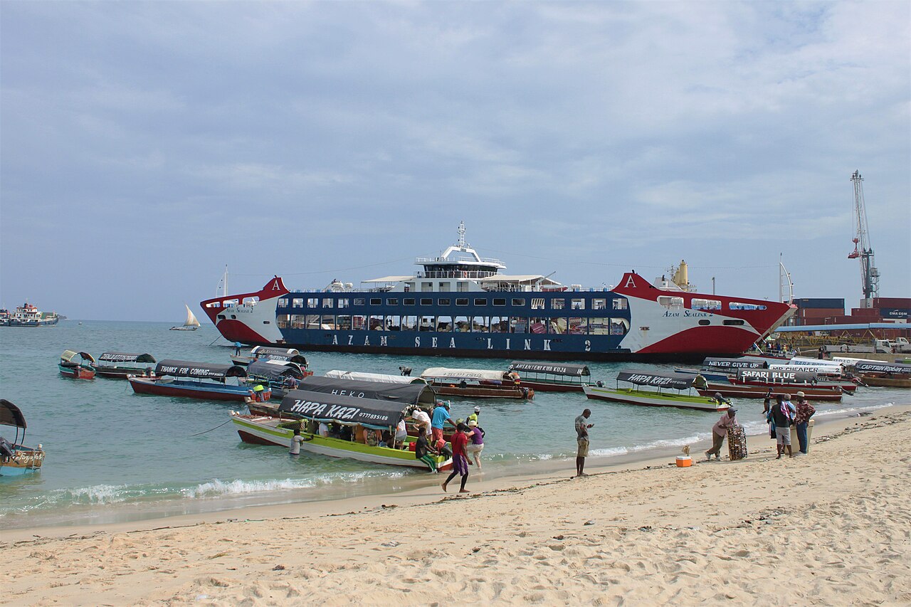 Zanzibar City waterfront and ferry terminal